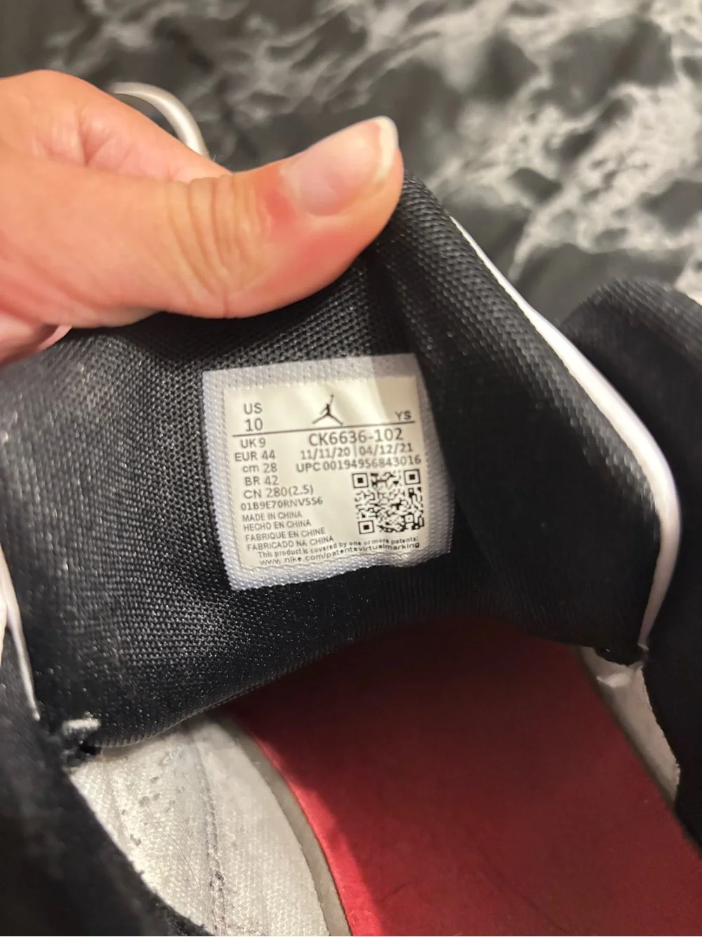 Jordan High Top Sneakers - Black, White & Red